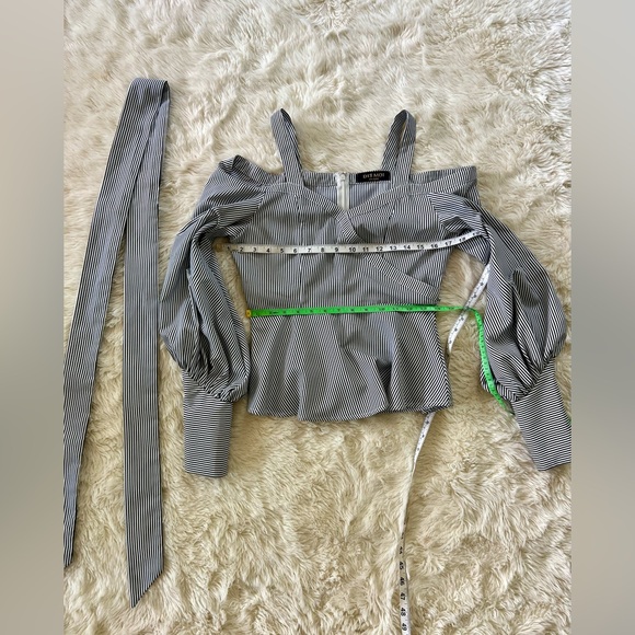 DIS MOI Blue & White Cotton Striped Shirt Size Small - Picture 8 of 10